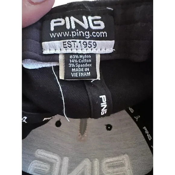 Ping Men's Black & White Golf Collection Baseball Hat Size OS - Picture 4 of 4